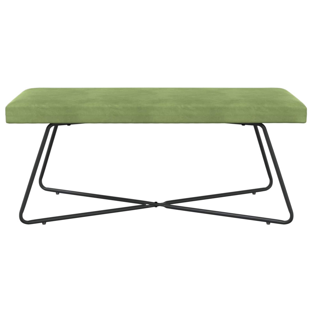 Produktbild för bänk Ljusgrön 110 x 40 x 45 cm Sammet
