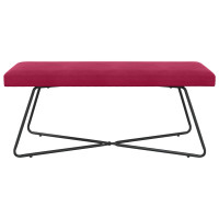 Produktbild för bänk Vinröd 110 x 40 x 45 cm Sammet