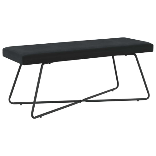 vidaXL bänk Svart 110 x 40 x 45 cm Sammet