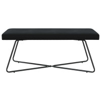 Produktbild för bänk Svart 110 x 40 x 45 cm Sammet