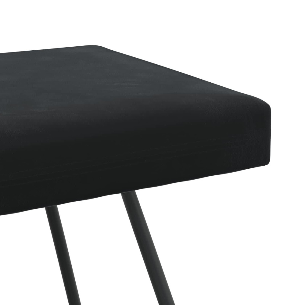 Produktbild för bänk Svart 110 x 40 x 45 cm Sammet
