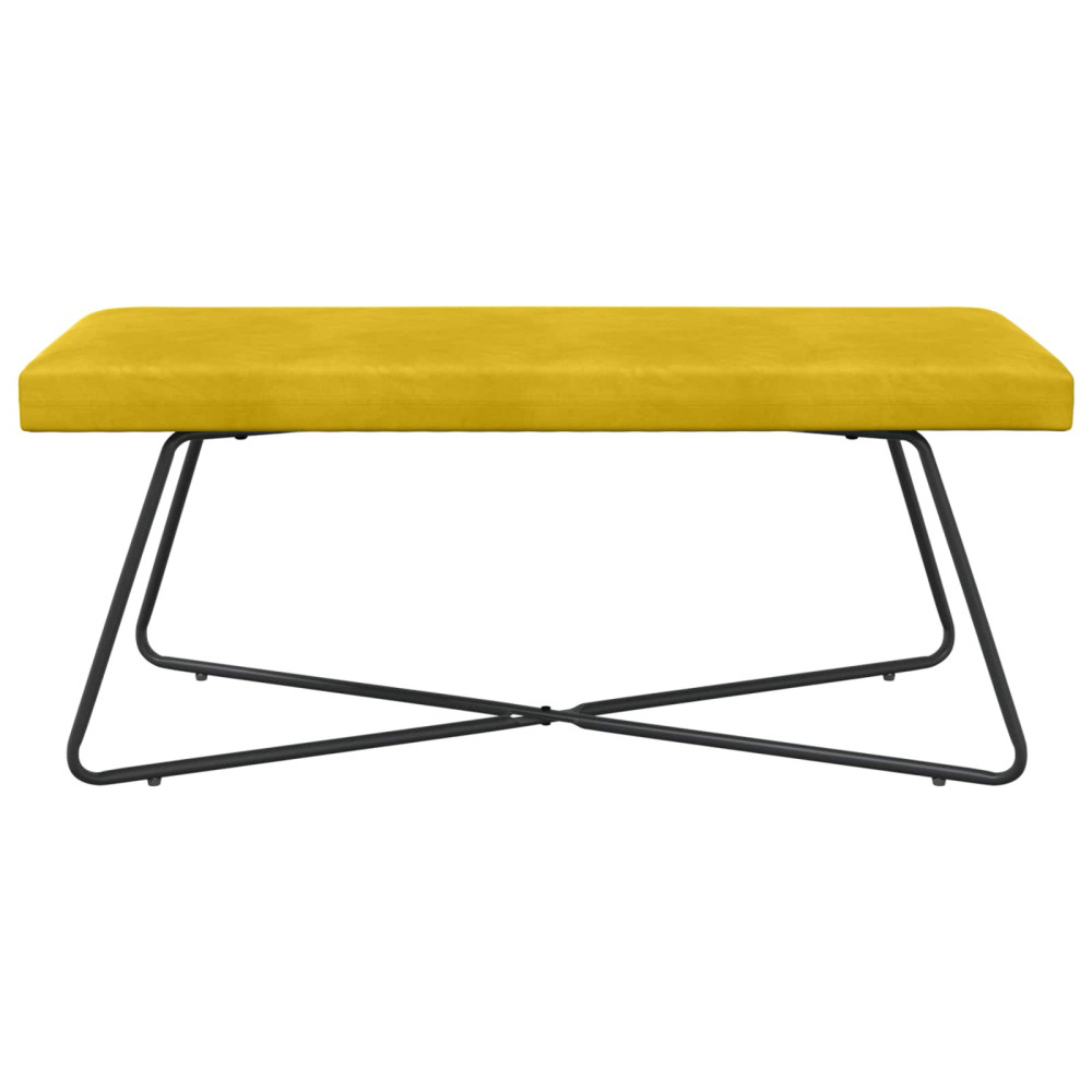 Produktbild för bänk Gul 110 x 40 x 45 cm Sammet