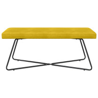 Produktbild för bänk Gul 110 x 40 x 45 cm Sammet