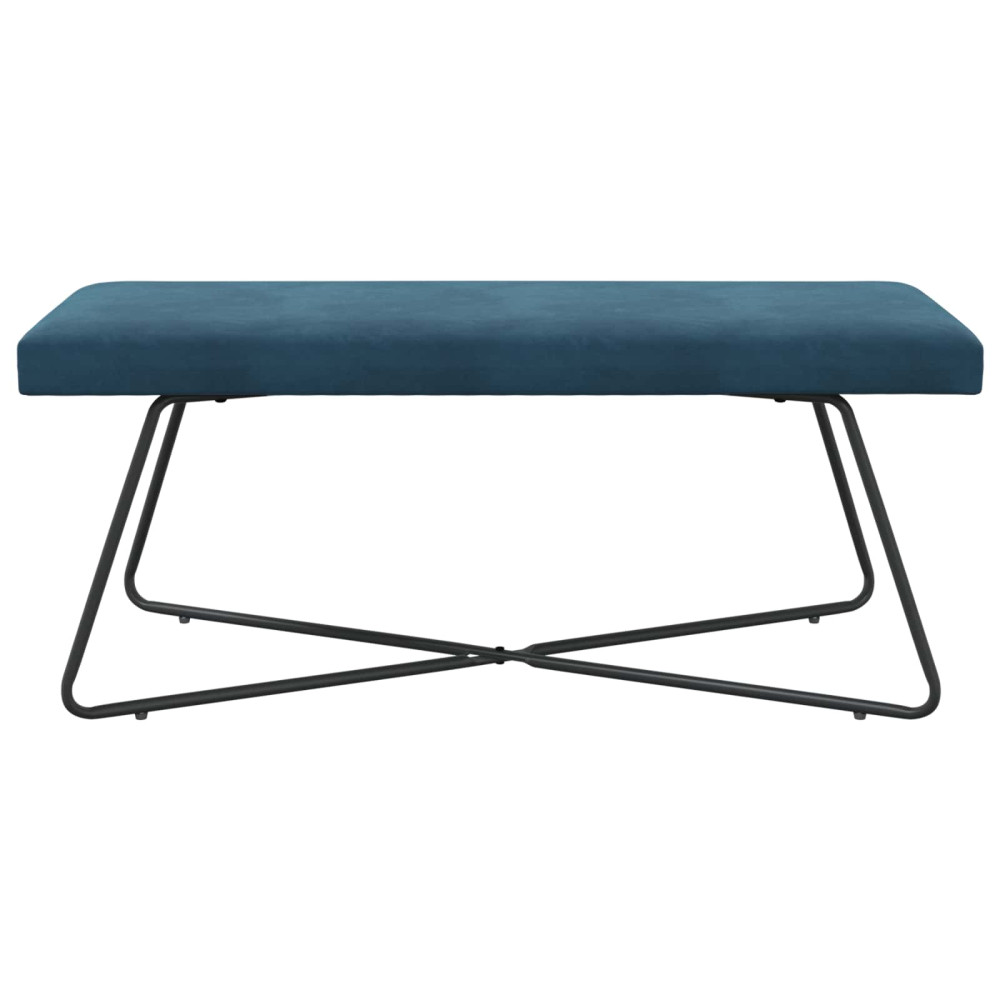 Produktbild för bänk Blå 110 x 40 x 45 cm Sammet