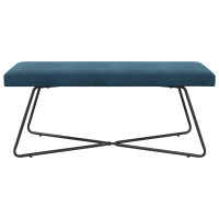 Produktbild för bänk Blå 110 x 40 x 45 cm Sammet
