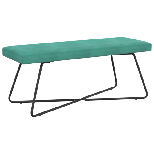 vidaXL bänk Turkos 110 x 40 x 45 cm Sammet