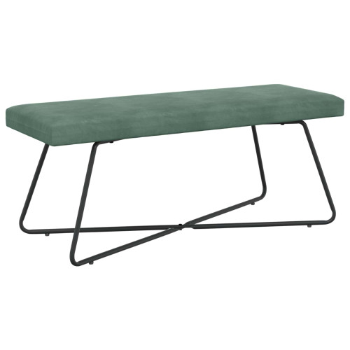 vidaXL bänk Havgrön 110 x 40 x 45 cm Sammet