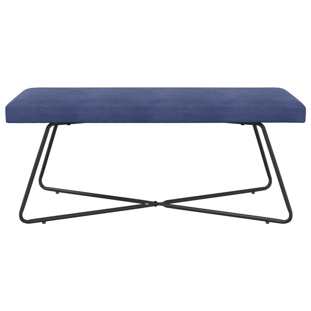 Produktbild för bänk Polisblå 110 x 40 x 45 cm Sammet