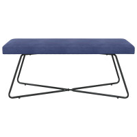 Produktbild för bänk Polisblå 110 x 40 x 45 cm Sammet