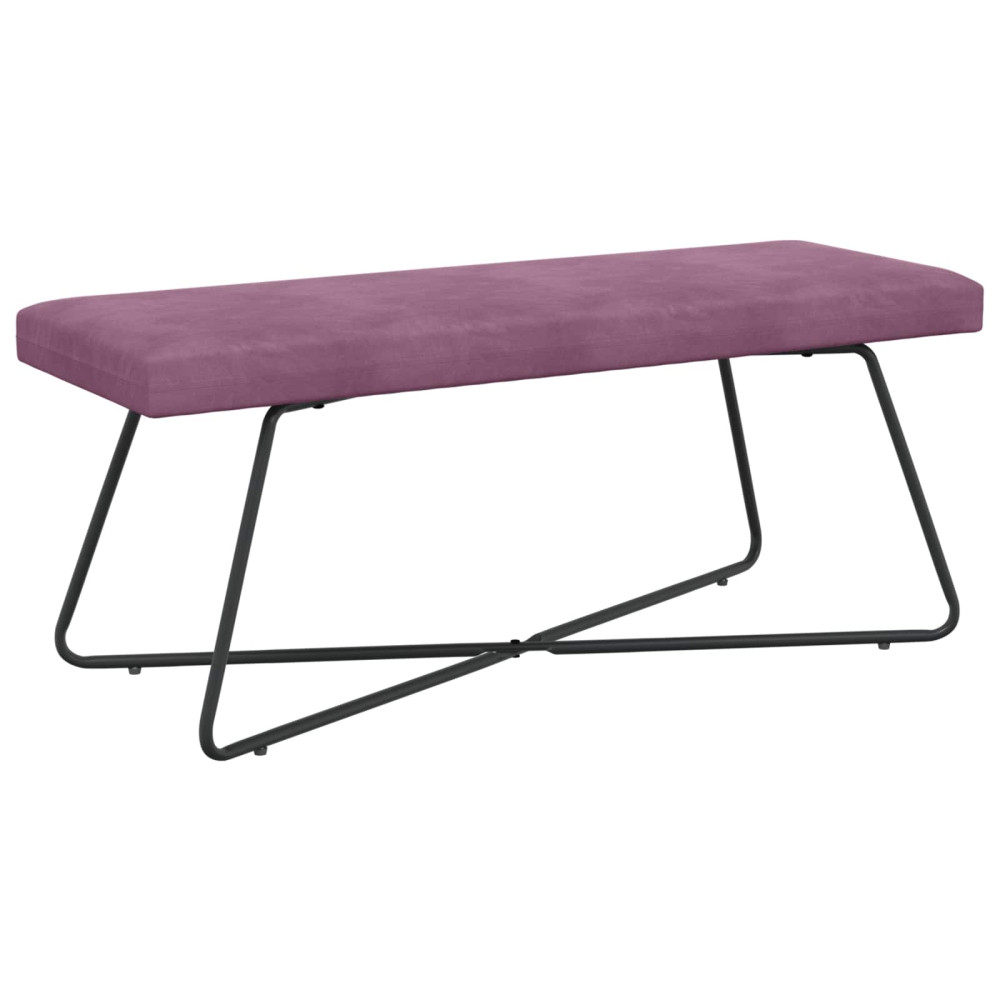 Produktbild för bänk Lila 110 x 40 x 45 cm Sammet