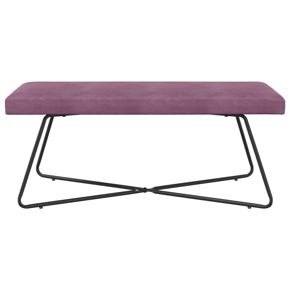 Produktbild för bänk Lila 110 x 40 x 45 cm Sammet