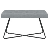 Produktbild för Bänk med knappar Ljusgrå 80 x 40 x 46 cm Tyg