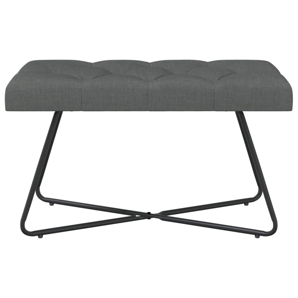 Produktbild för Bänk med knappar Mörkgrå 80 x 40 x 46 cm Tyg