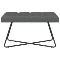 Produktbild för Bänk med knappar Mörkgrå 80 x 40 x 46 cm Tyg