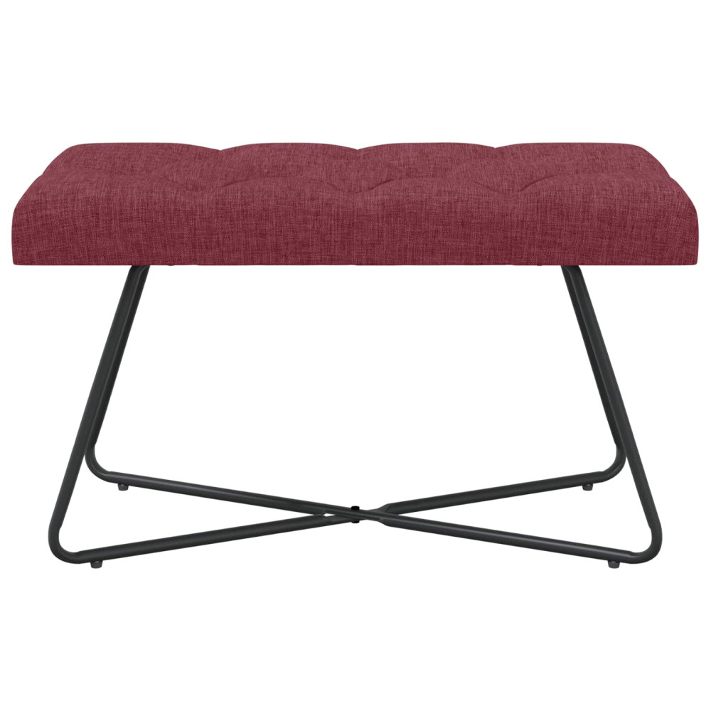 Produktbild för Bänk med knappar Vinröd 80 x 40 x 46 cm Tyg