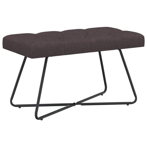 vidaXL Bänk med knappar Mörkbrun 80 x 40 x 46 cm Tyg