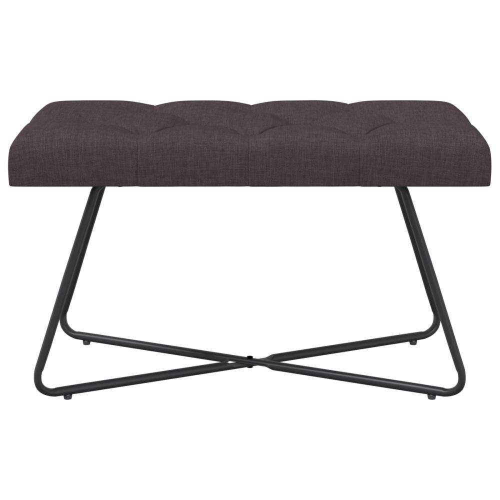 Produktbild för Bänk med knappar Mörkbrun 80 x 40 x 46 cm Tyg