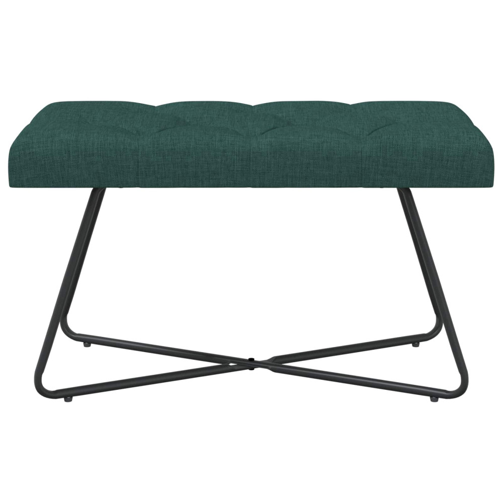 Produktbild för Bänk med knappar Mörkgrön 80 x 40 x 46 cm Tyg