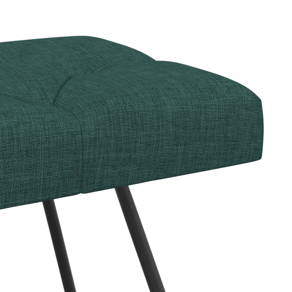 Produktbild för Bänk med knappar Mörkgrön 80 x 40 x 46 cm Tyg