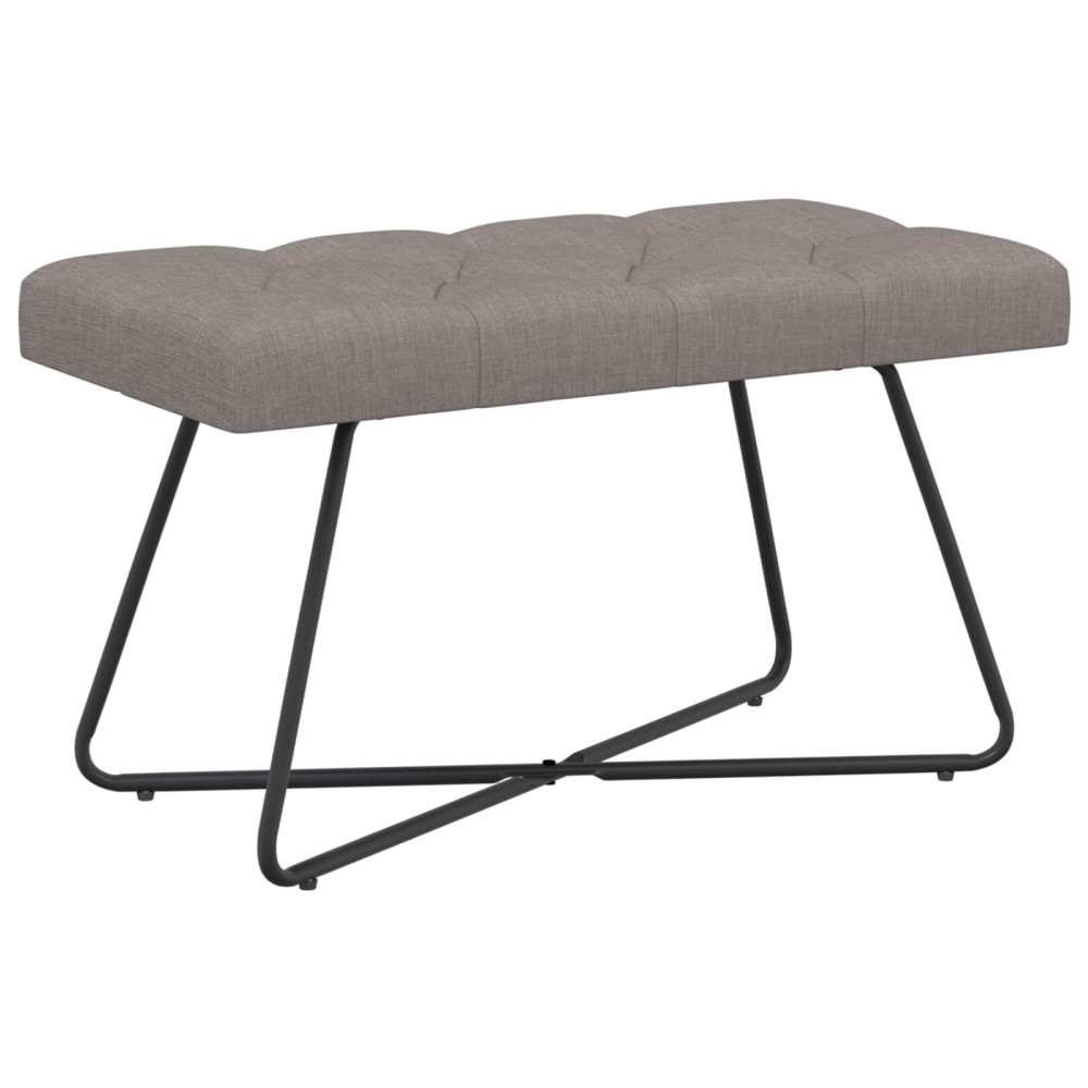 Produktbild för Bänk med knappar Taupe 80 x 40 x 46 cm Tyg