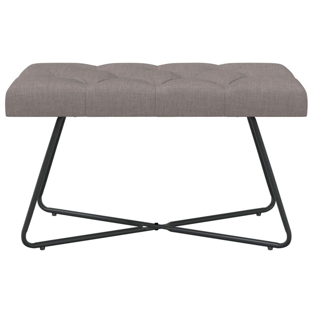 Produktbild för Bänk med knappar Taupe 80 x 40 x 46 cm Tyg