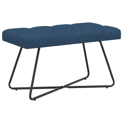 vidaXL Bänk med knappar Blå 80 x 40 x 46 cm Tyg