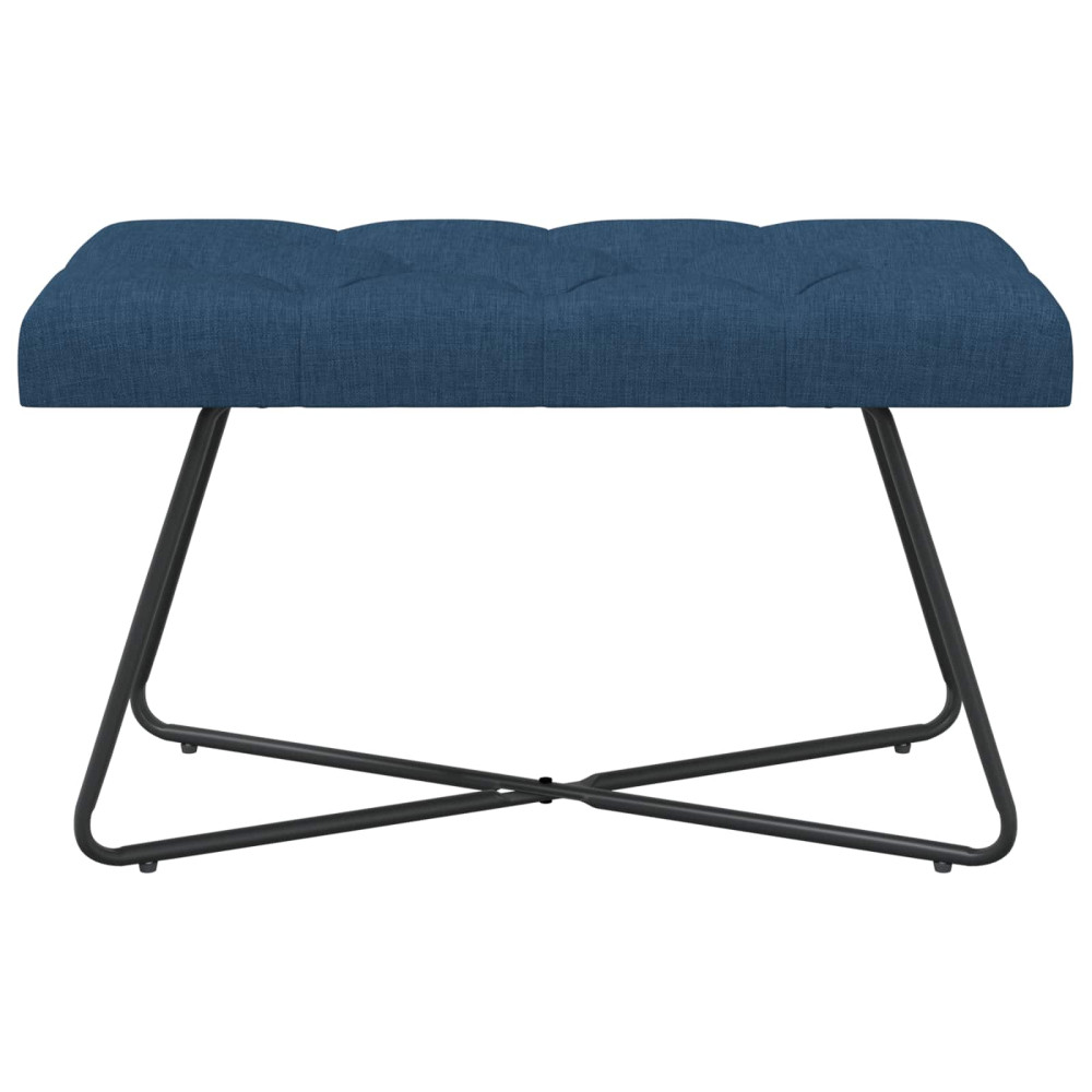 Produktbild för Bänk med knappar Blå 80 x 40 x 46 cm Tyg