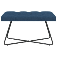 Produktbild för Bänk med knappar Blå 80 x 40 x 46 cm Tyg