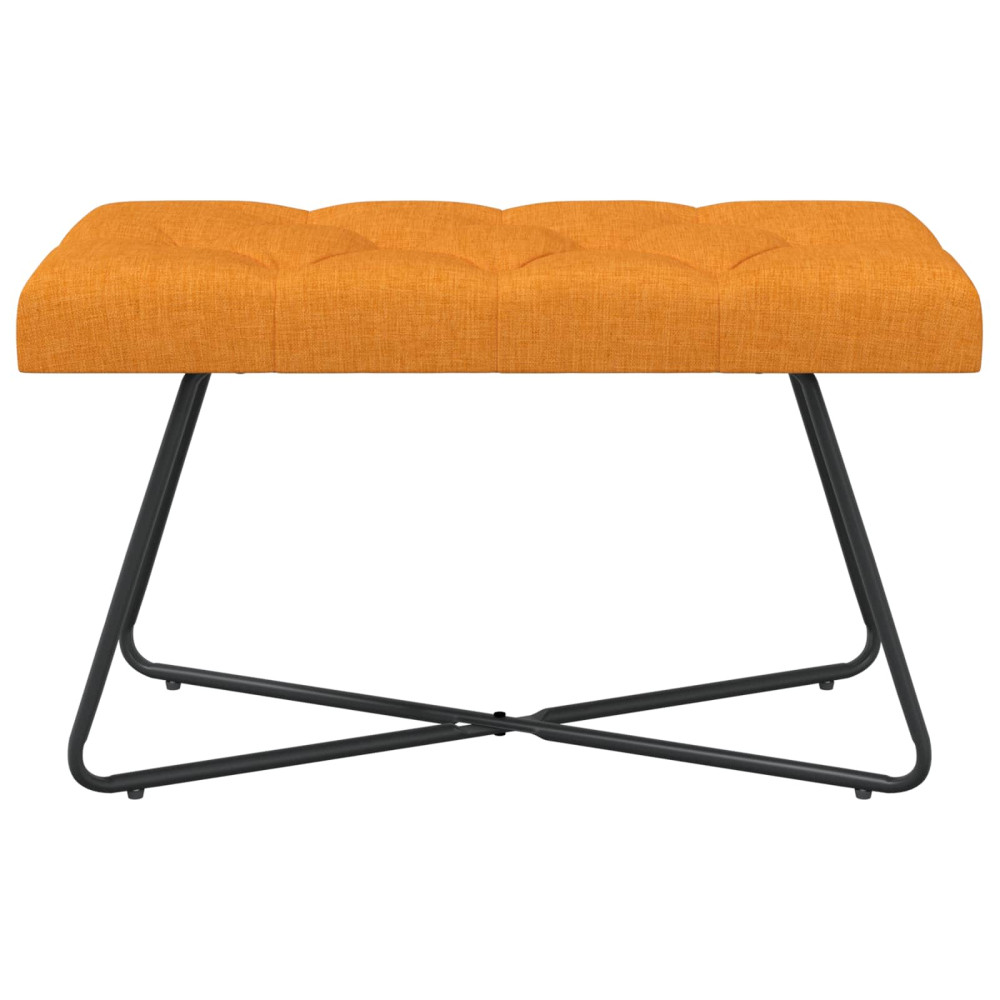 Produktbild för Bänk med knappar Mörkgul 80 x 40 x 46 cm Tyg