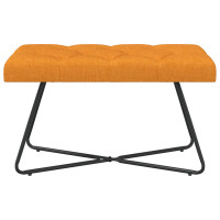Produktbild för Bänk med knappar Mörkgul 80 x 40 x 46 cm Tyg