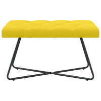 Produktbild för Bänk med knappar Ljusgul 80 x 40 x 46 cm Tyg