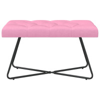 Produktbild för Bänk med knappar Rosa 80 x 40 x 46 cm Tyg