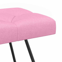 Produktbild för Bänk med knappar Rosa 80 x 40 x 46 cm Tyg