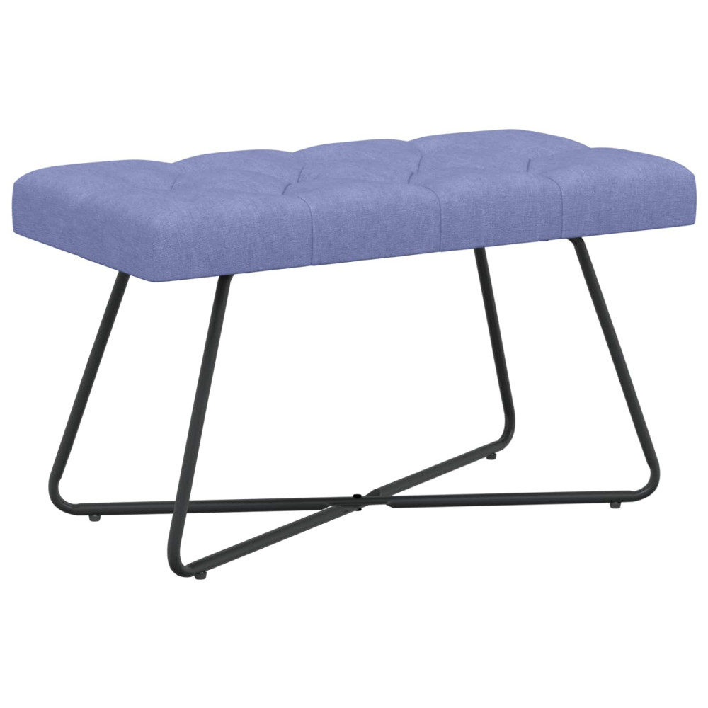 Produktbild för Bänk med knappar Jeansblå 80 x 40 x 46 cm Tyg