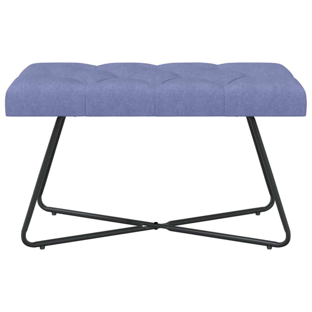 Produktbild för Bänk med knappar Jeansblå 80 x 40 x 46 cm Tyg