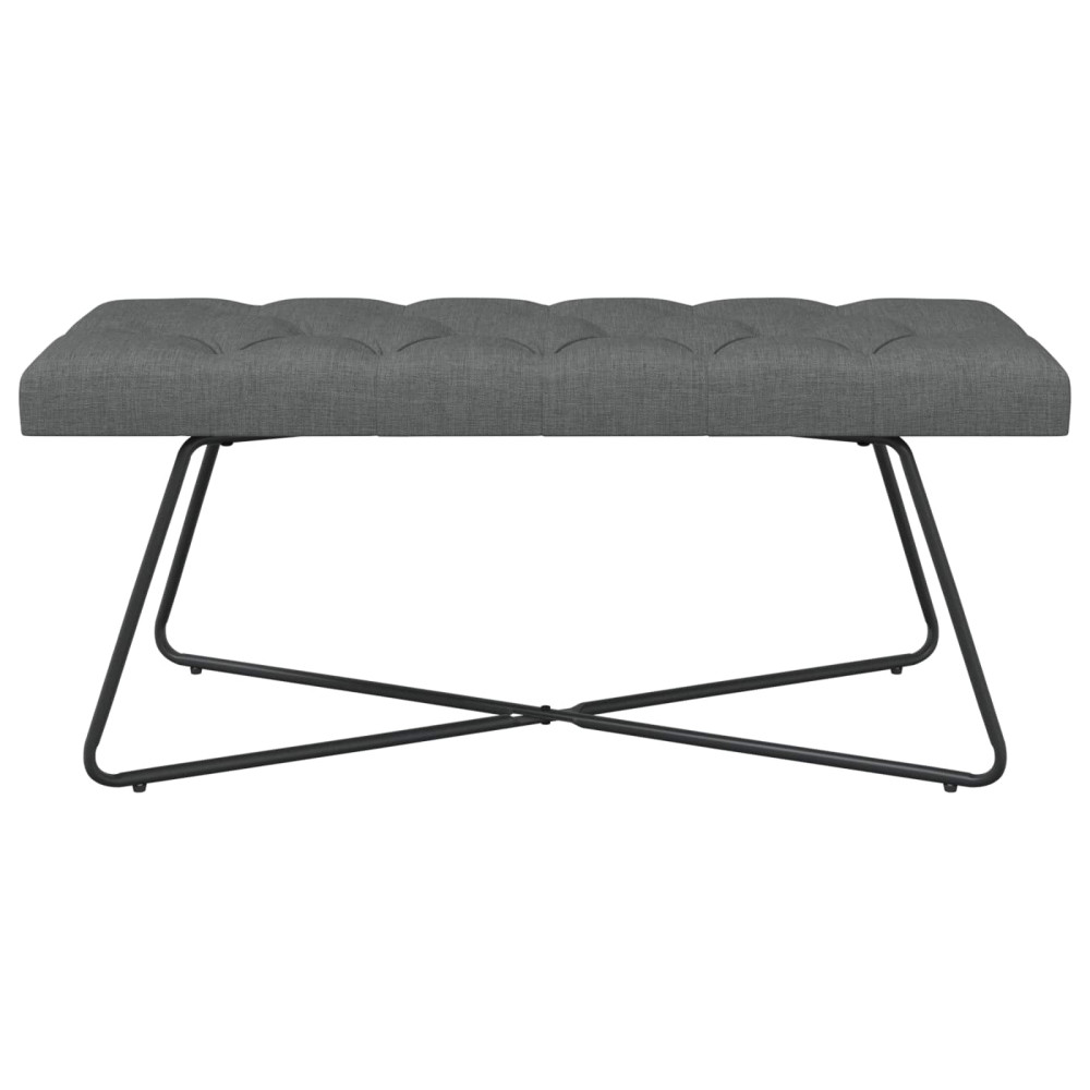 Produktbild för Bänk med knappar Mörkgrå 110 x 40 x 46 cm Tyg