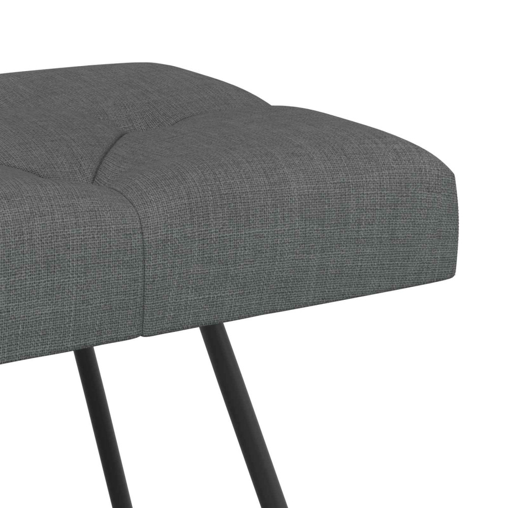 Produktbild för Bänk med knappar Mörkgrå 110 x 40 x 46 cm Tyg