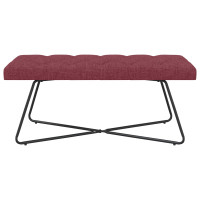 Produktbild för Bänk med knappar Vinröd 110 x 40 x 46 cm Tyg