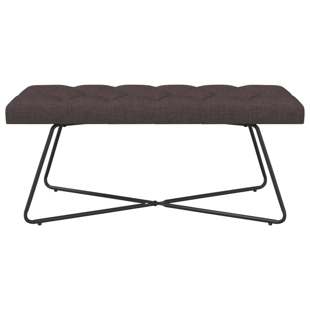 Produktbild för Bänk med knappar Mörkbrun 110 x 40 x 46 cm Tyg
