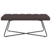 Produktbild för Bänk med knappar Mörkbrun 110 x 40 x 46 cm Tyg