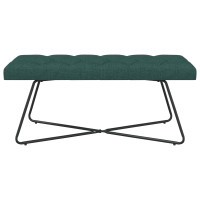 Produktbild för Bänk med knappar Mörkgrön 110 x 40 x 46 cm Tyg