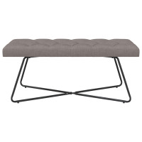 Produktbild för Bänk med knappar Taupe 110 x 40 x 46 cm Tyg