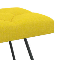 Produktbild för Bänk med knappar Ljusgul 110 x 40 x 46 cm Tyg