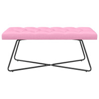 Produktbild för Bänk med knappar Rosa 110 x 40 x 46 cm Tyg