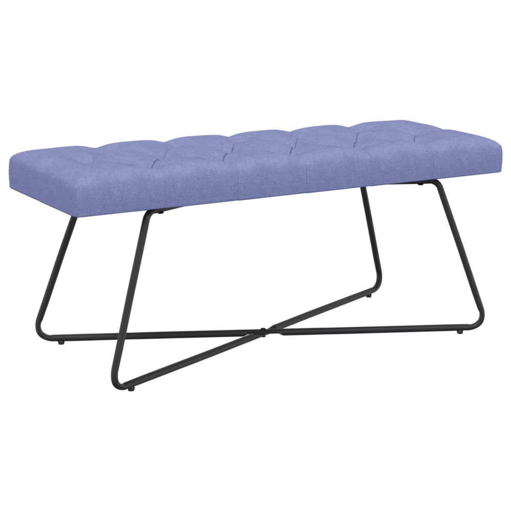 Produktbild för Bänk med knappar Jeansblå 110 x 40 x 46 cm Tyg