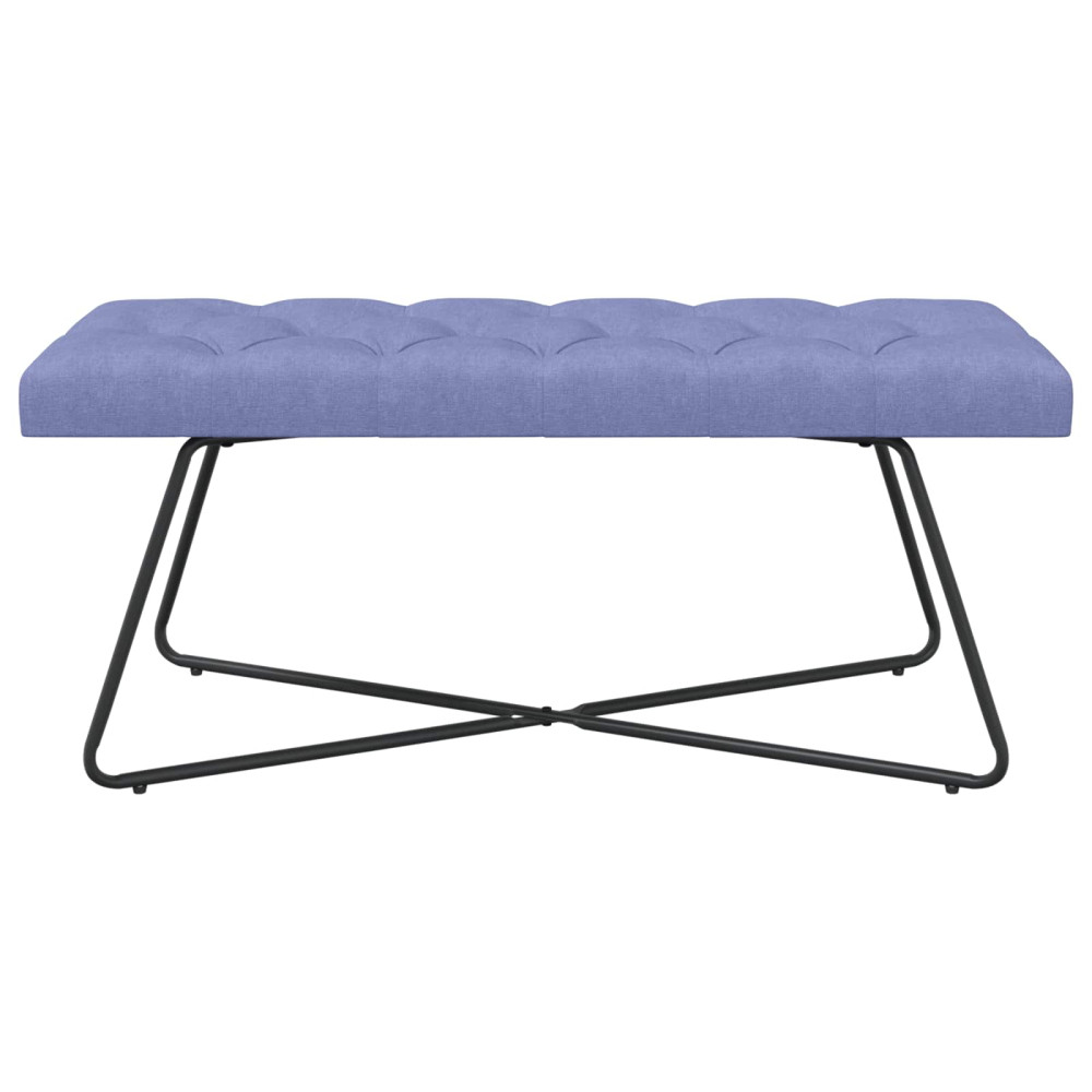 Produktbild för Bänk med knappar Jeansblå 110 x 40 x 46 cm Tyg