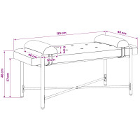 Produktbild för Knappstoppad bänk med kuddar Vinröd 110 x 40 x 46 cm Sammet