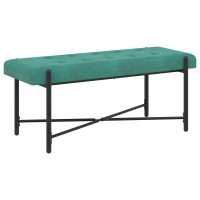 Produktbild för Knappstoppad bänk med kuddar Turkos 110 x 40 x 46 cm Sammet
