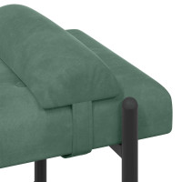 Produktbild för Knappstoppad bänk med kuddar Havgrön 110 x 40 x 46 cm Sammet