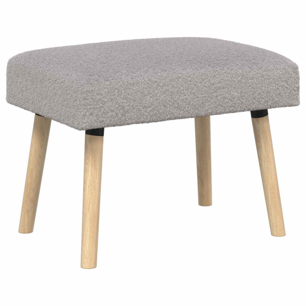 Produktbild för bänk Enfärgad Ljusgrå 60 x 40 x 45 cm Bouclé